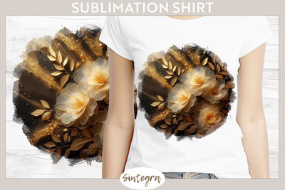 Glowing Roses v7 T-shirt Sublimation Sublimation Sintegra 