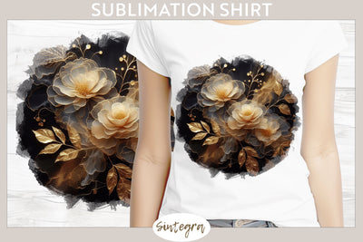 Glowing Roses v8 T-shirt Sublimation Sublimation Sintegra 