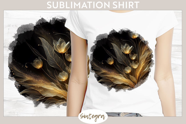 Glowing Tulips v2 T-shirt Sublimation Sublimation Sintegra 