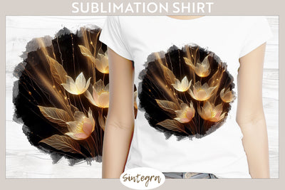 Glowing Tulips v3 T-shirt Sublimation Sublimation Sintegra 
