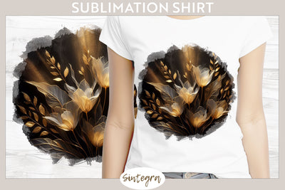 Glowing Tulips v6 T-shirt Sublimation Sublimation Sintegra 