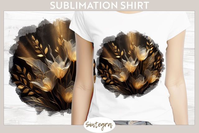 Glowing Tulips v6 T-shirt Sublimation Sublimation Sintegra 