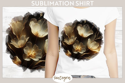 Glowing Tulips v7 T-shirt Sublimation Sublimation Sintegra 