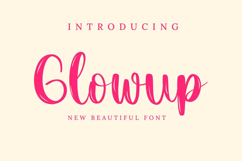 Glowup Font LetterdayStudio 