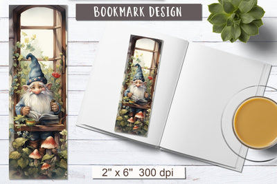 Gnome bookmarks | Watercolor Bookmarks for kids Sublimation Olga Boat Design 