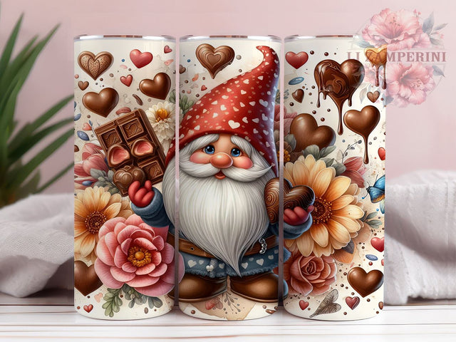 Gnome Chocolate 20oz Tumbler Wrap PNG, Chocolate Lover Tumbler PNG Sublimation Design, Straight & Tapered Tumbler Wrap, Instant Digital Download Sublimation Li Zamperini 