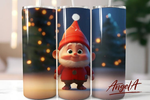 Gnome christmas PNG / Sublimation Gnome tumbler / 3d tumbler Sublimation Angelina Semenova 