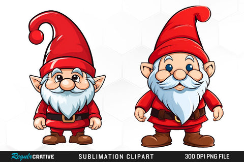 Gnome Clipart Bundle Sublimation Regulrcrative 