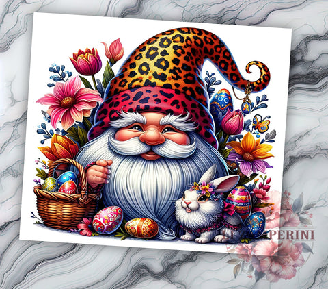 Gnome Easter 20oz Tumbler Wrap PNG, Gnome Happy Easter Day Tumbler PNG Sublimation Design, Straight & Tapered Tumbler Wrap, Instant Digital Download Sublimation Li Zamperini 