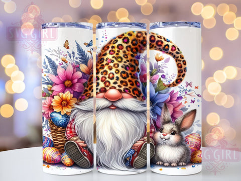 Gnome Easter 20oz Tumbler Wrap Sublimation Design, Straight Tapered Tumbler Wrap, Gnome Happy Easter Day Tumbler Png, Instant Digital Download Sublimation SvggirlplusArt 