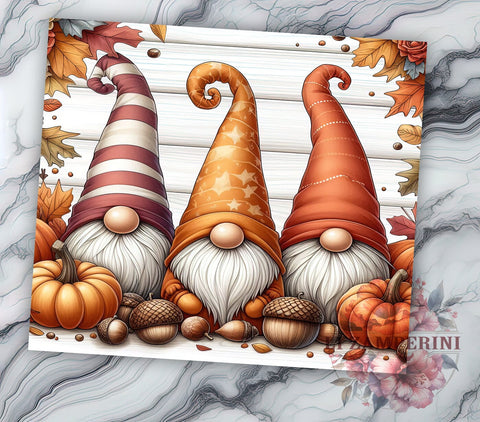 Gnome Fall 20oz Tumbler Wrap PNG, Happy Fall Yall Gnome Tumbler Png, Straight & Tapered Tumbler Wrap, Instant Digital Download Sublimation Li Zamperini 