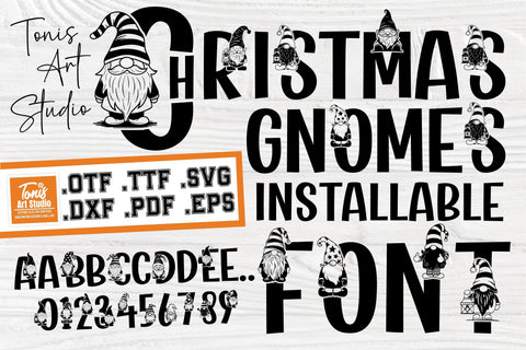 Gnome Font SVG OTF | Christmas Font | Winter Pattern Font SVG TonisArtStudio 