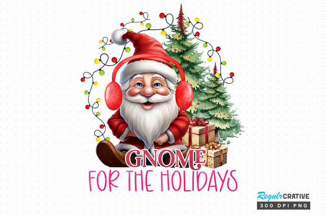 Gnome for the holidays png design Sublimation Regulrcrative 