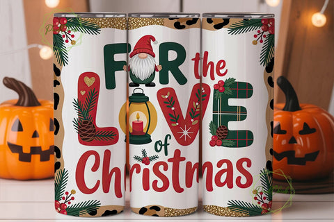Gnome For The Love of Christmas Tumbler Sublimation PixelChick 