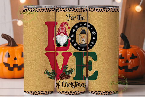 Gnome For The Love of Christmas Tumbler Sublimation PixelChick 