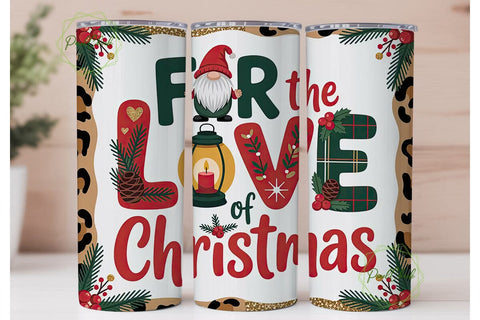 Gnome For The Love of Christmas Tumbler Sublimation PixelChick 