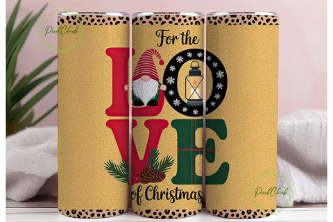 Gnome For The Love of Christmas Tumbler Sublimation PixelChick 