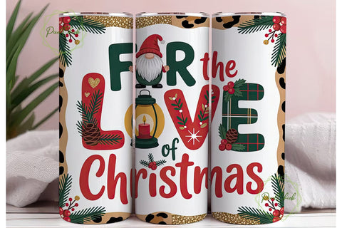 Gnome For The Love of Christmas Tumbler Sublimation PixelChick 