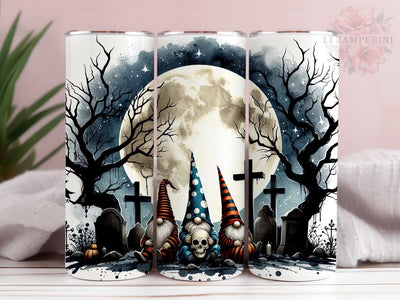 Gnome Halloween 20oz Tumbler Wrap PNG, Halloween Tumbler Png, Straight & Tapered Tumbler Wrap, Instant Digital Download Sublimation Li Zamperini 