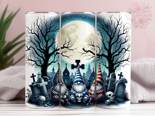 Gnome Halloween 20oz Tumbler Wrap PNG, Halloween Tumbler Png, Straight & Tapered Tumbler Wrap, Instant Digital Download Sublimation Li Zamperini 