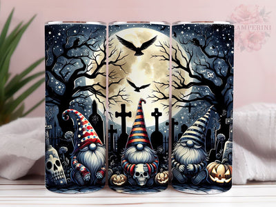 Gnome Halloween 20oz Tumbler Wrap PNG, Halloween Tumbler Png, Straight & Tapered Tumbler Wrap, Instant Digital Download Sublimation Li Zamperini 