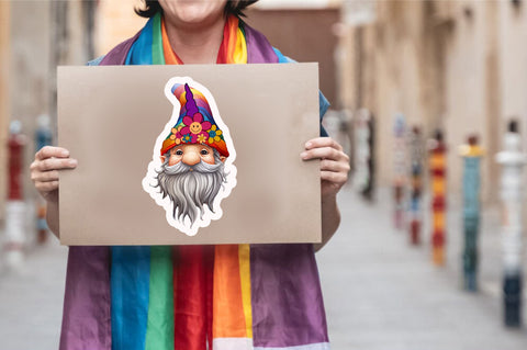 Gnome head Sticker Design Sublimation Regulrcrative 