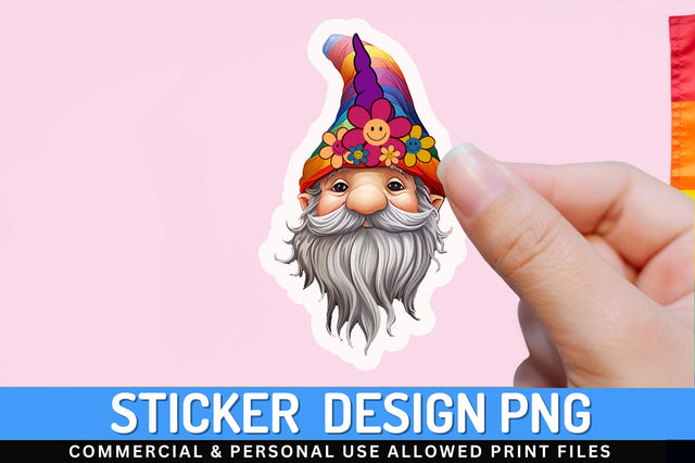 Gnome head Sticker Design Sublimation Regulrcrative 