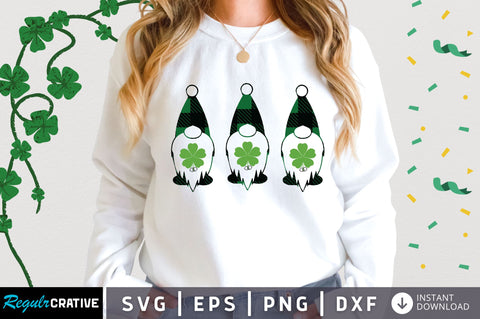 gnome leaf st patricks Svg Design SVG Regulrcrative 