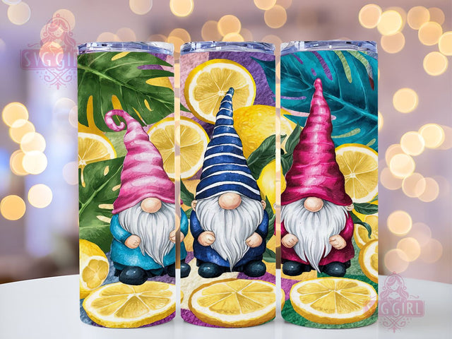 Gnome Lemon 20oz Tumbler Wrap Sublimation Design, Straight Tapered Tumbler Wrap, Gnome Tumbler Png, Instant Digital Download Sublimation SvggirlplusArt 