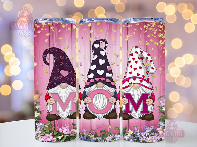 Gnome Mom 20oz Tumbler Wrap Sublimation Design, Straight Tapered Tumbler Wrap, Gnome Mothers Day Tumbler Png, Instant Digital Download Sublimation SvggirlplusArt 