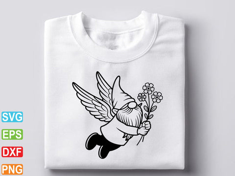 Gnome Silhouette, Gnome Clipart, Christmas Gnome Silhouette Vector SVG Creativeart88 