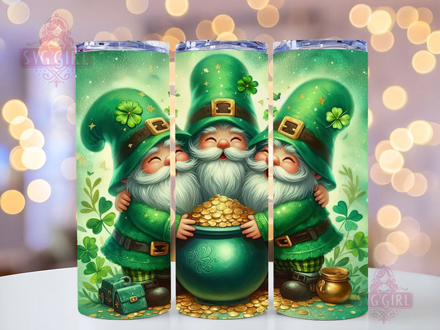 Gnome St Patricks Day Tumbler Wrap PNG, Gnome 20oz Tumbler Wrap Sublimation Design, Straight Tapered Tumbler Wrap, Tumbler Png, Instant Digital Download Sublimation SvggirlplusArt 