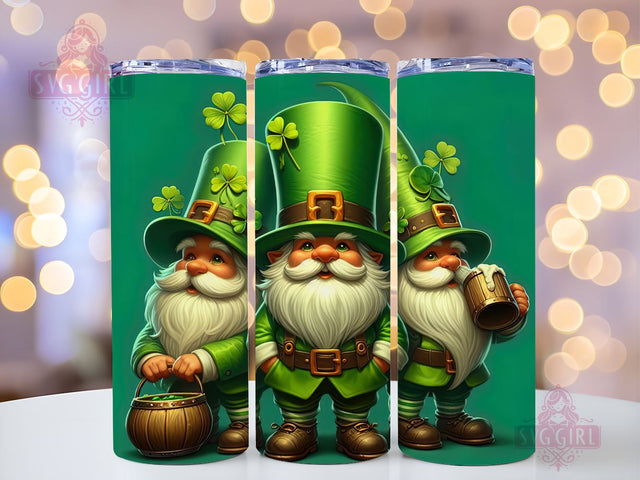 Gnome St Patricks Day Tumbler Wrap PNG, Gnome 20oz Tumbler Wrap Sublimation Design, Straight Tapered Tumbler Wrap, Tumbler Png, Instant Digital Download Sublimation SvggirlplusArt 