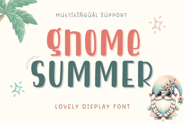 Gnome Summer - Display Font Font AnningArts Design 