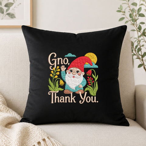 Gnome Thank You Machine Embroidery Design – Cute Garden Gnome Floral Embroidery File, Appreciation Design Embroidery/Applique DESIGNS PatternFeed8 