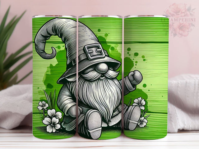 Gnome Tumbler PNG, St. Patrick's Tumbler Wrap, Straight & Tapered Tumbler Wrap, Instant Digital Download Sublimation Li Zamperini 