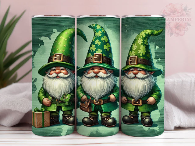 Gnome Tumbler PNG, St. Patrick's Tumbler Wrap, Straight & Tapered Tumbler Wrap, Instant Digital Download Sublimation Li Zamperini 