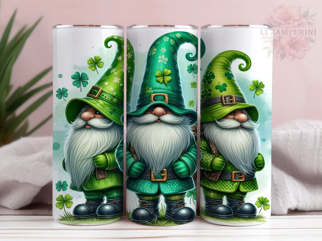 Gnome Tumbler PNG, St. Patrick's Tumbler Wrap, Straight & Tapered Tumbler Wrap, Instant Digital Download Sublimation Li Zamperini 
