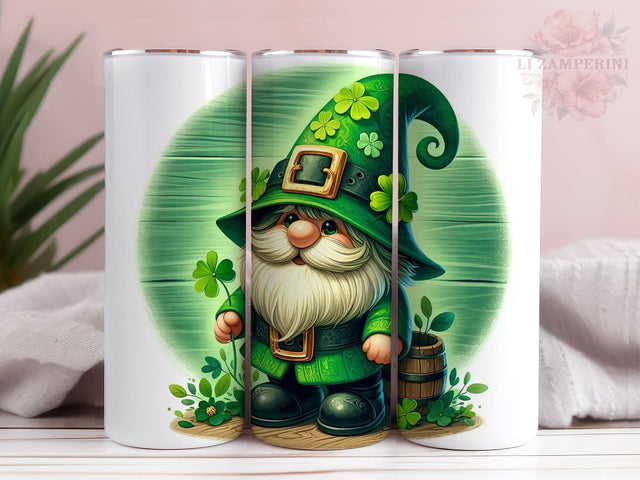 Gnome Tumbler PNG, St. Patrick's Tumbler Wrap, Straight & Tapered Tumbler Wrap, Instant Digital Download Sublimation Li Zamperini 