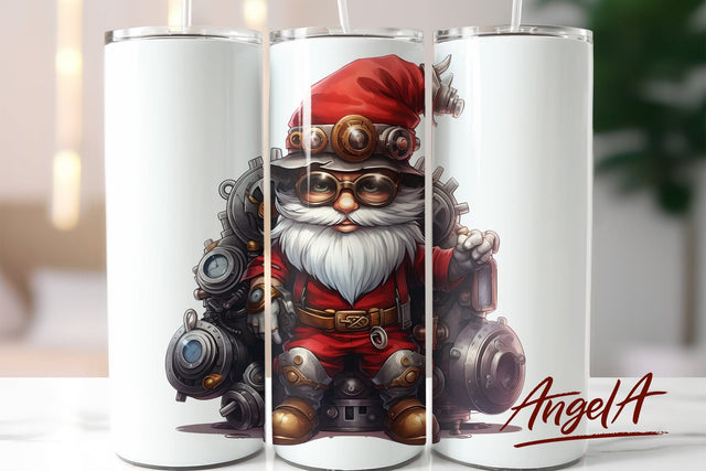 Gnome tumbler wrap / steampunk gears / fantasy tumbler Sublimation Angelina Semenova 