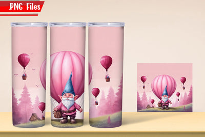 Gnome Tumbler Wrap | Valentine Tumbler Wrap PNG Files Sublimation zafrans studio 