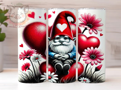 Gnome Valentines 20oz Tumbler Wrap, Gnome Valentines, 20oz Tumbler, Tumbler Wrap, Sublimation Design, Valentine Gift, Gnome Lover, Cute Drinkware Sublimation Lara' s Designs 