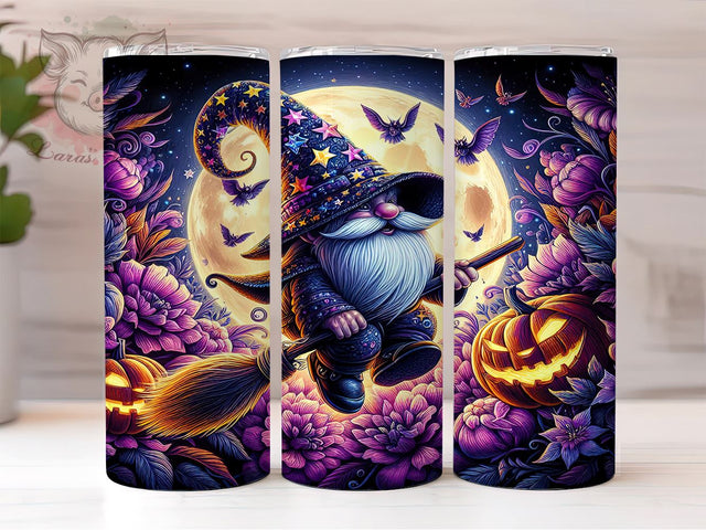 Gnome Witch 20 oz Skinny Tumbler Sublimation Design, Straight & Tapered Tumbler Png, Halloween Gnome Tumbler Png, Digital Download PNG Sublimation Lara' s Designs 