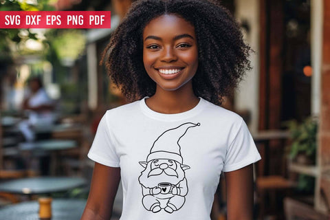 Gnome with Coffee | Coffee SVG | Coffee gnome SVG SVG Irina Ostapenko 