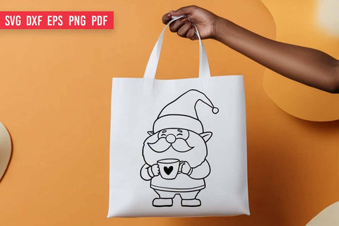 Gnome with Coffee | Coffee SVG | Coffee gnome SVG SVG Irina Ostapenko 