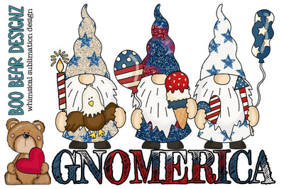 Gnomerica Clipart Sublimation Boo Bear Designz 