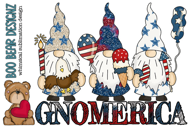 Gnomerica Clipart Sublimation Boo Bear Designz 