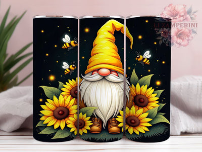 Gnomes and Sunflowers Tumbler Wrap, Gnome Tumbler, Sunflower Design, 20oz Tumbler Wrap, Floral Sublimation, Gift for Gnome Lovers, Spring Decor, Cute Drinkware Sublimation Li Zamperini 