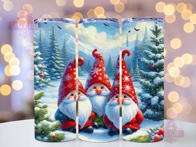Gnomes Christmas Tumbler Wrap Winter Skinny 20 oz Tumbler Sublimation Design Christmas Gnomes Tumbler PNG, Digital Download Sublimation SvggirlplusArt 