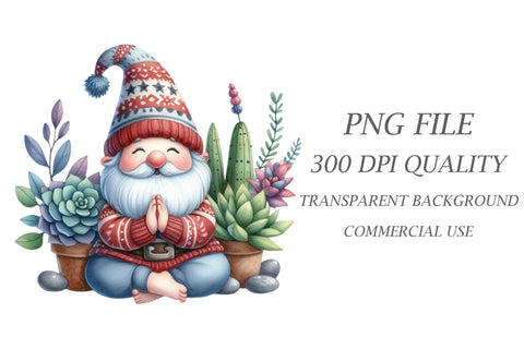 Gnomes Doing Yoga Clipart Sublimation Rupkotha 